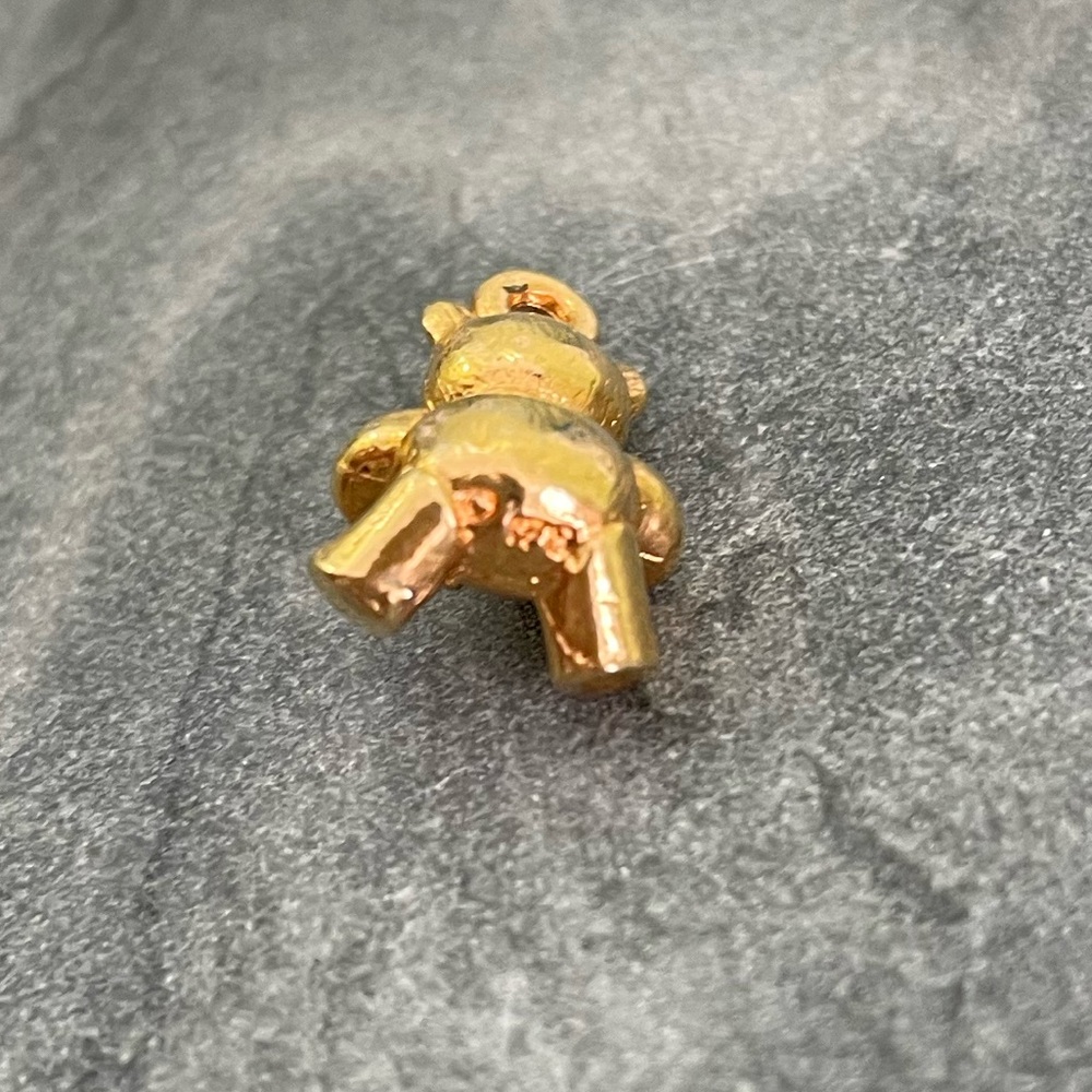 Vintage Gold Teddy Bear Charm Pendant - Picture 7 of 7